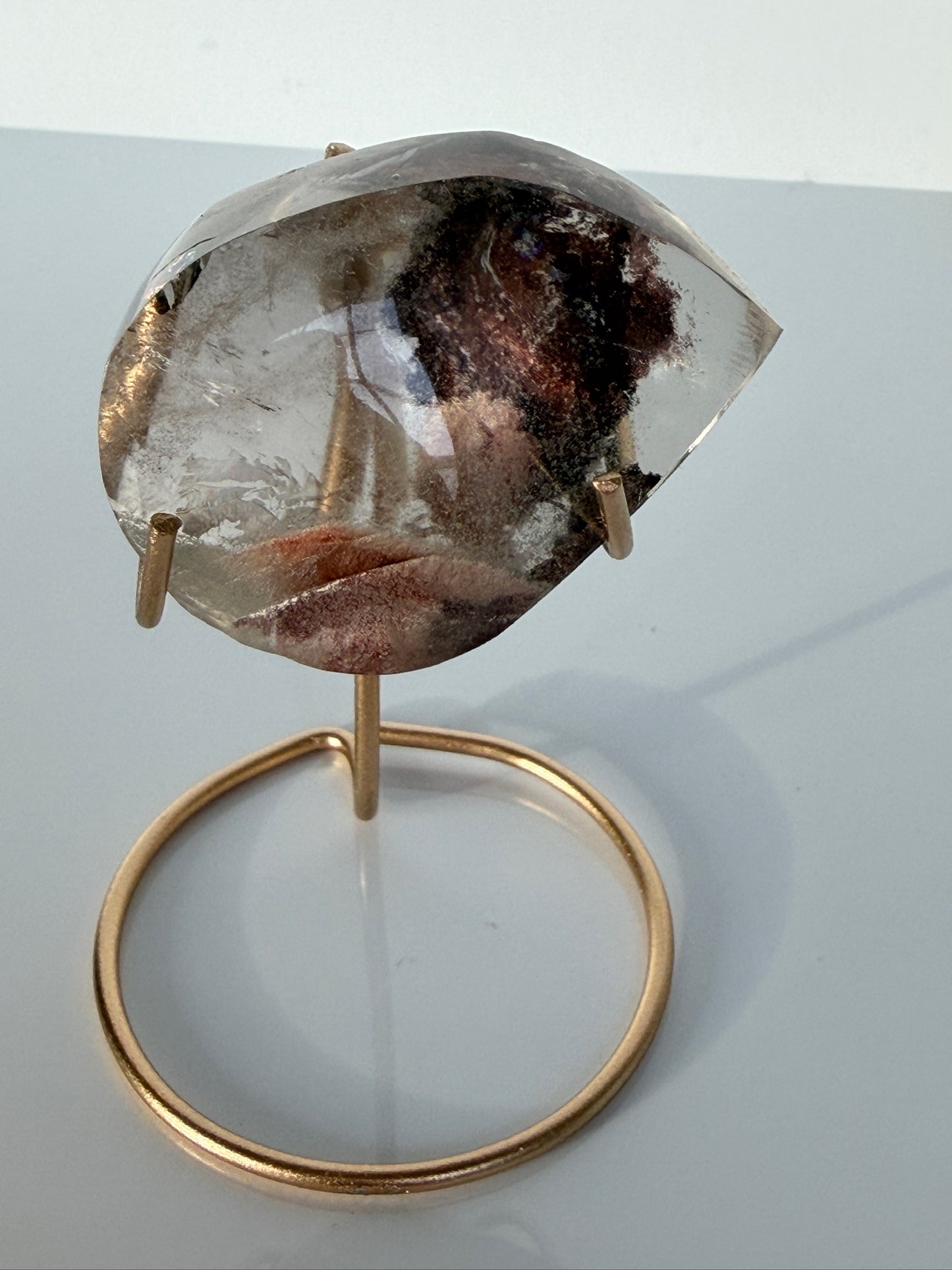 High Clarity Garden (Lodolite) Quartz on Stand