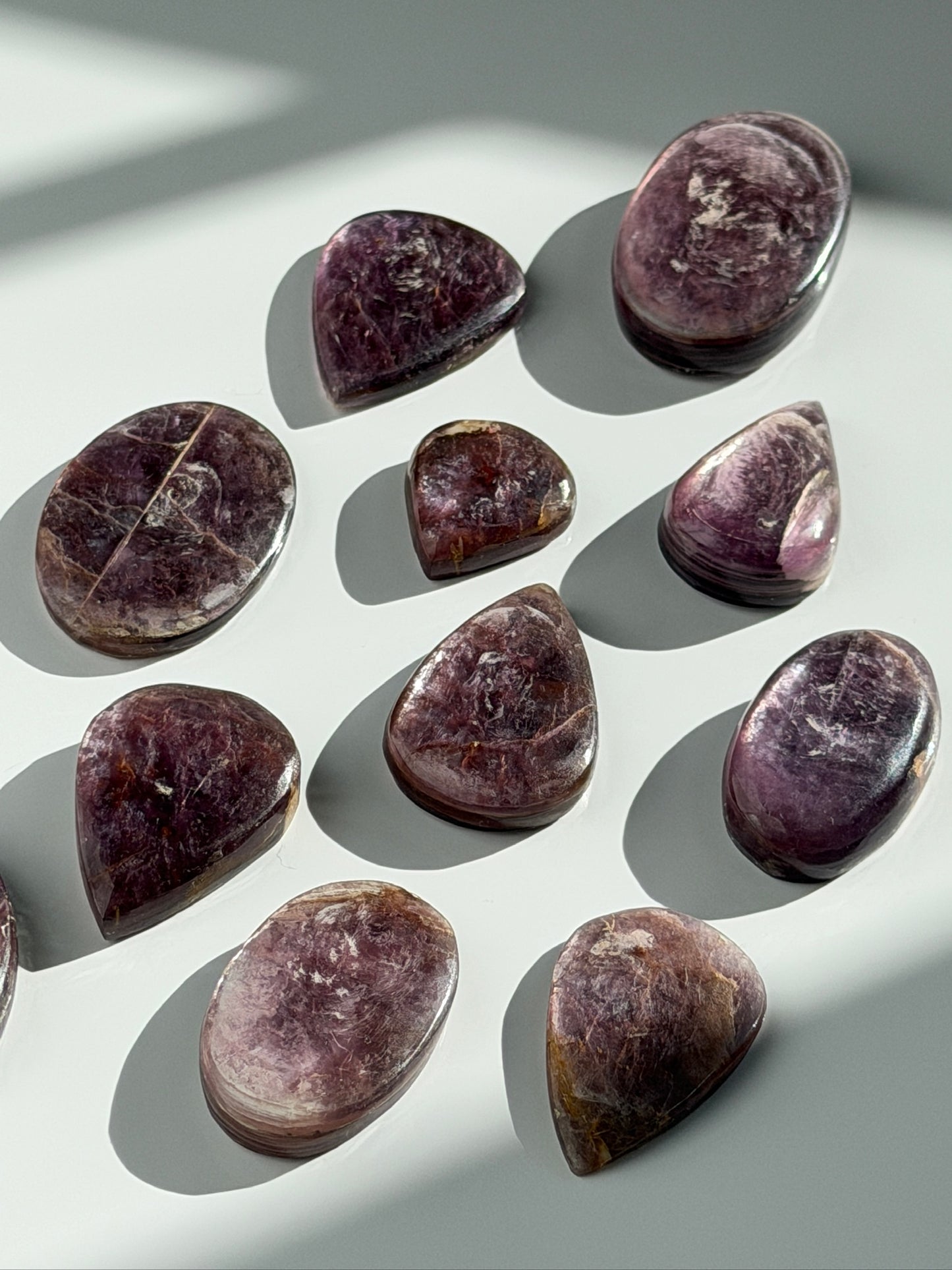Lilac Lepidolite Cabochons