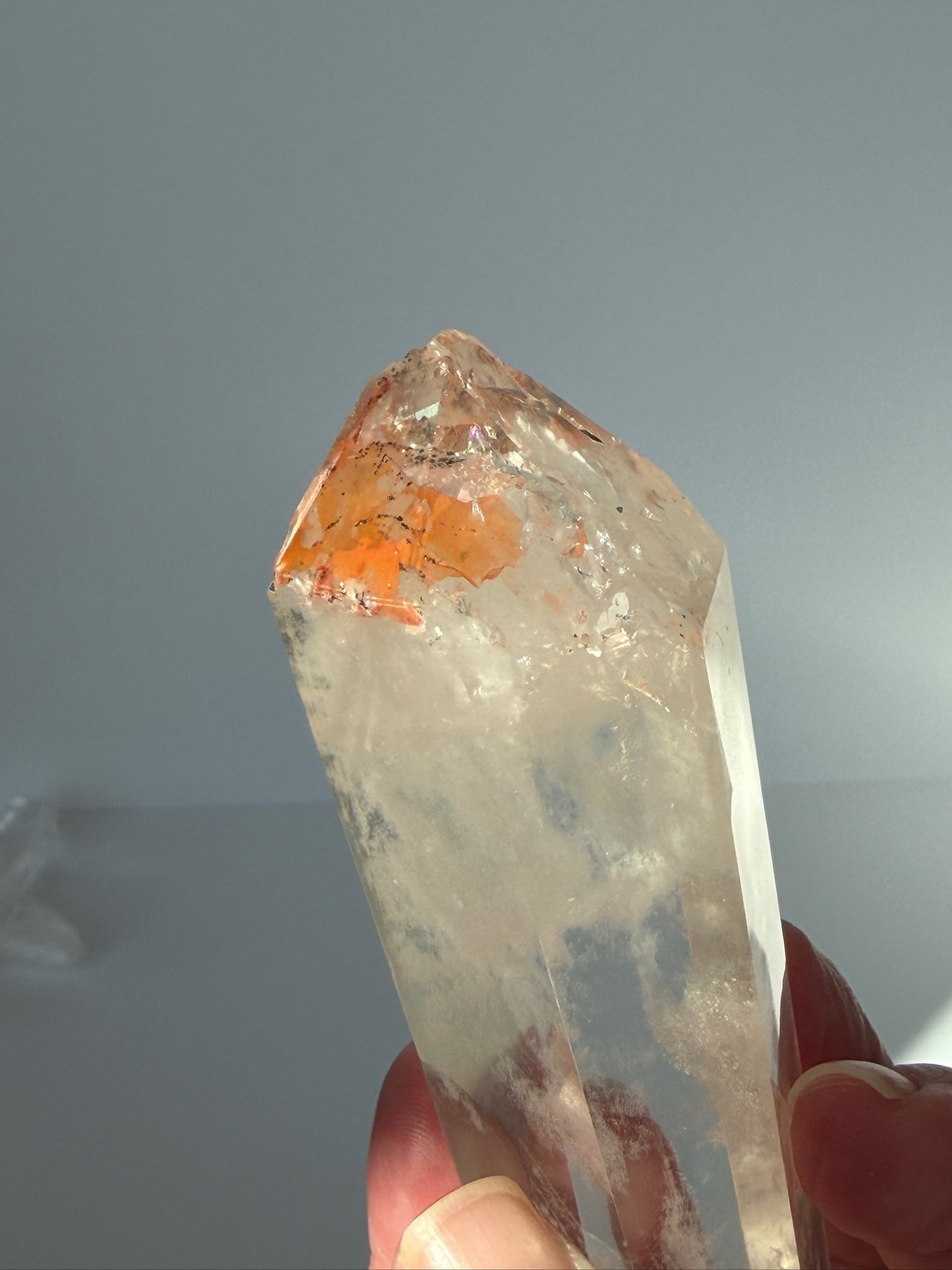 Stunning Phantom Quartz DT with Pyrite & Tangerine Inclusions
