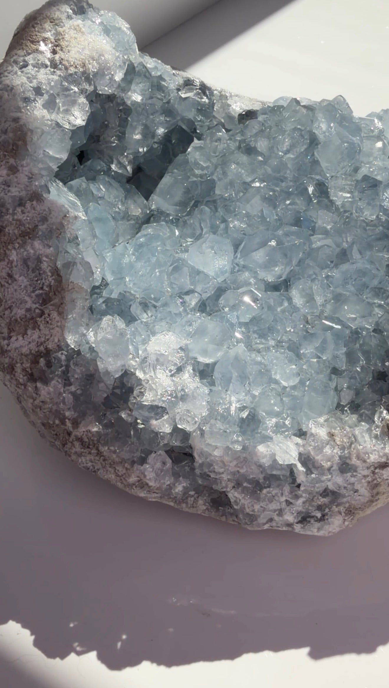 Huge Gemmy Blue Celestite Geode | Madagascar Celestine | XXL Statement | High Quality Crystal Mineral | 8.6 lbs