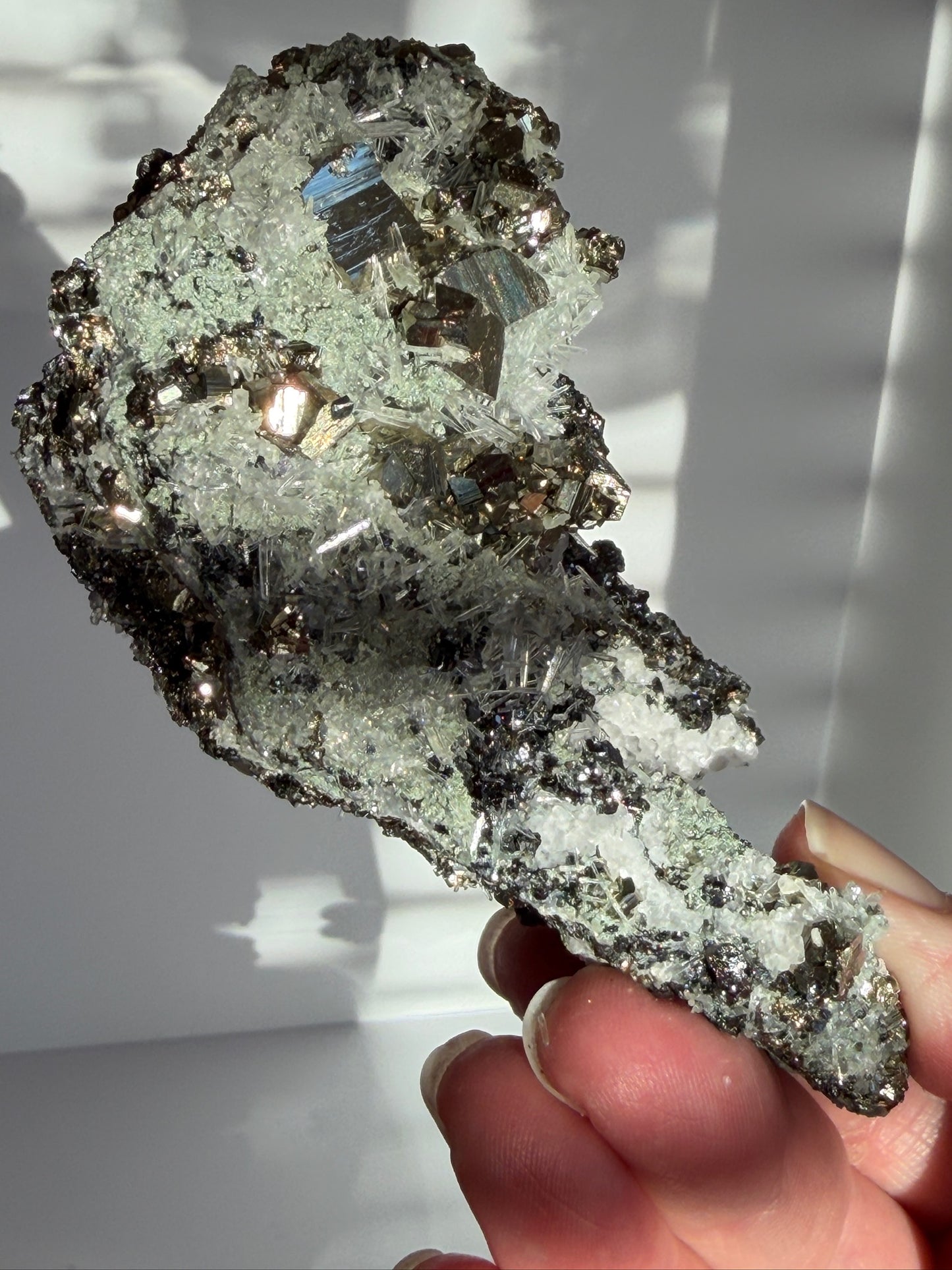 High Grade Pyrite, Sphalerite with Needle Quartz