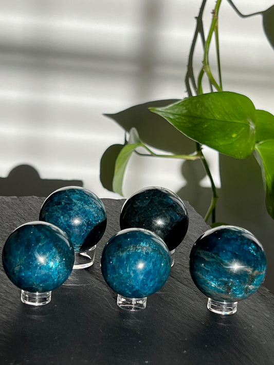 Stunning Blue Apatite Spheres