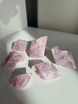 Raw Pink Kunzite - UV Reactive!