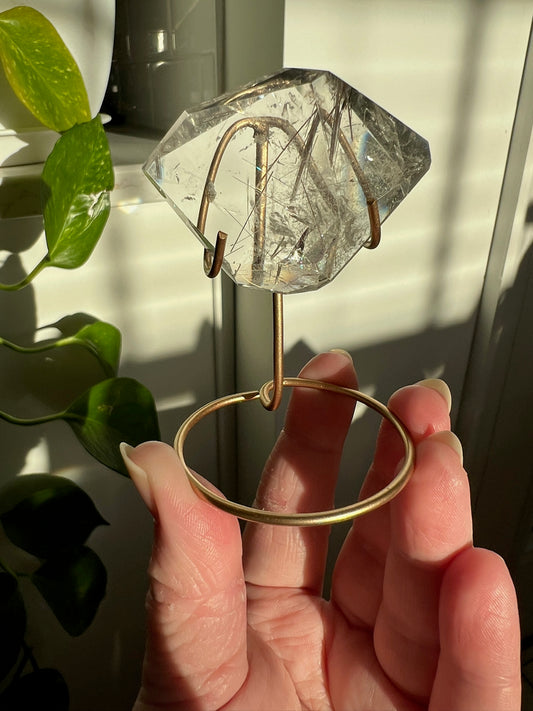 Rutilated Quartz on Stand