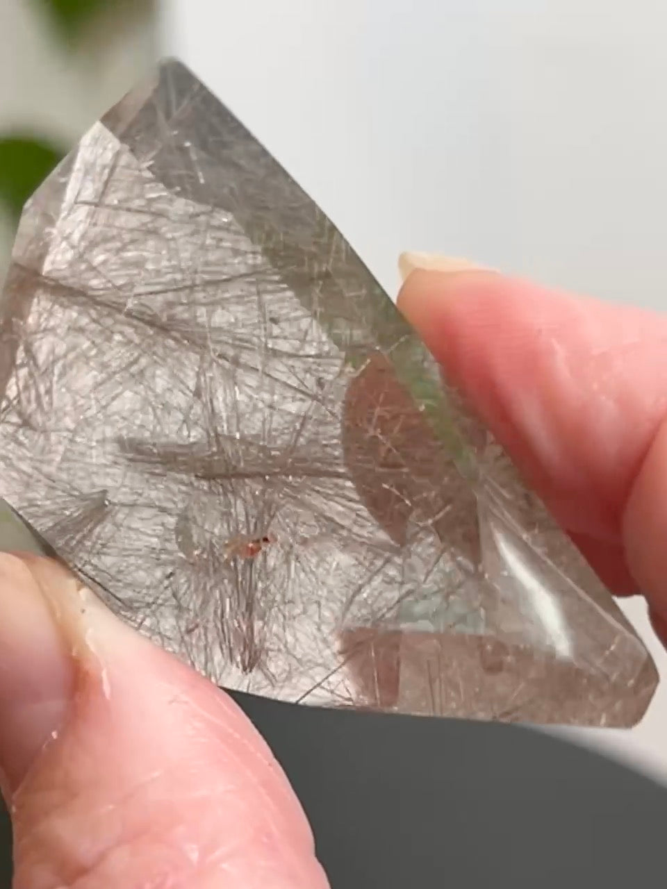 Rutilated Quartz Freeform on Stand