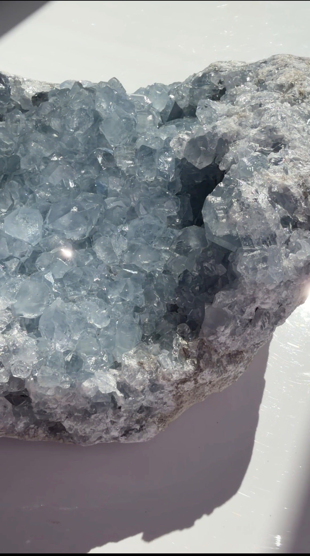Huge Gemmy Blue Celestite Geode | Madagascar Celestine | XXL Statement | High Quality Crystal Mineral | 8.6 lbs
