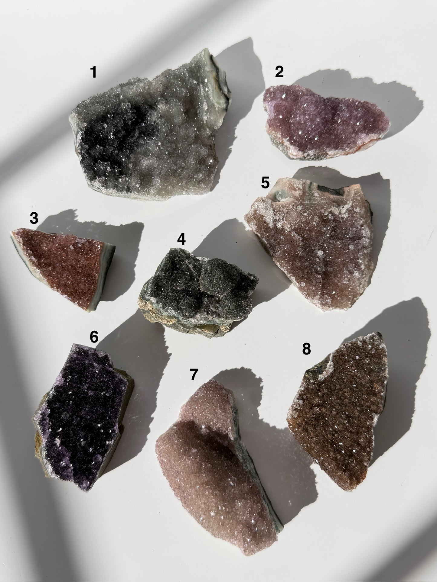 Colorful High Quality Uruguayan Rainbow Amethyst - Variety Lot 2