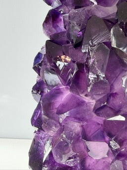 Large Deep Jelly Purple Uruguay Amethyst Agate on Stand