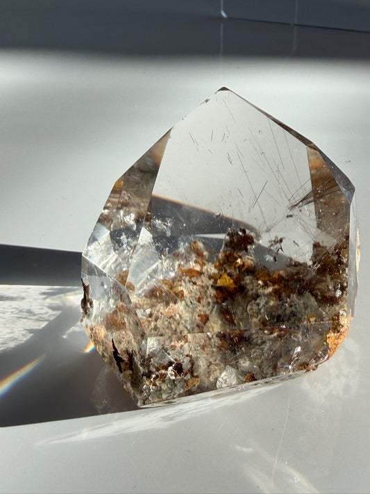 Golden & Silver Rutilated Quartz with Lodolite Freeform