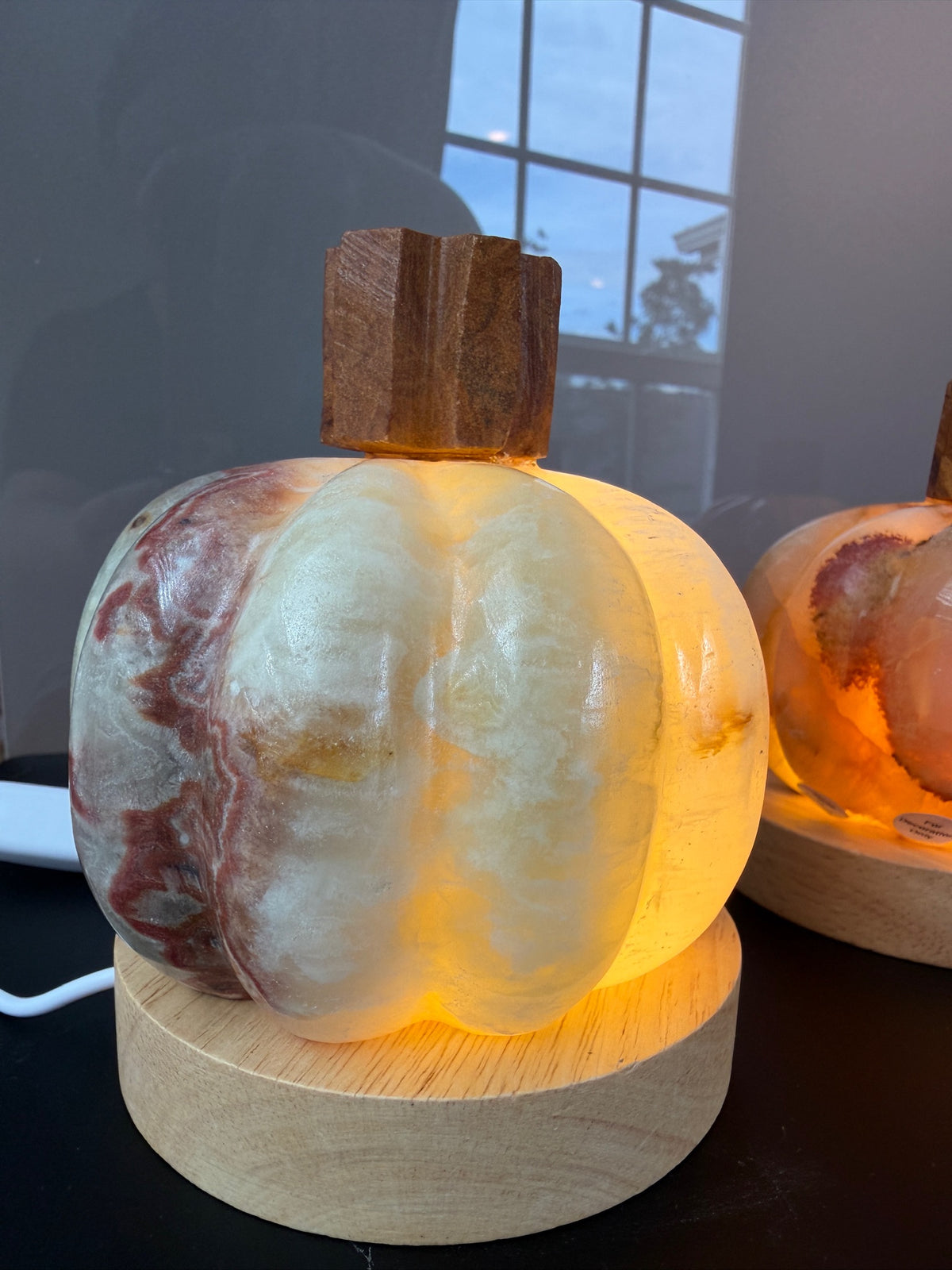 Mexican Calcite Onyx Pumpkins & Pumpkin Lamps | Hand-Carved | Quality | Fall Halloween Decor