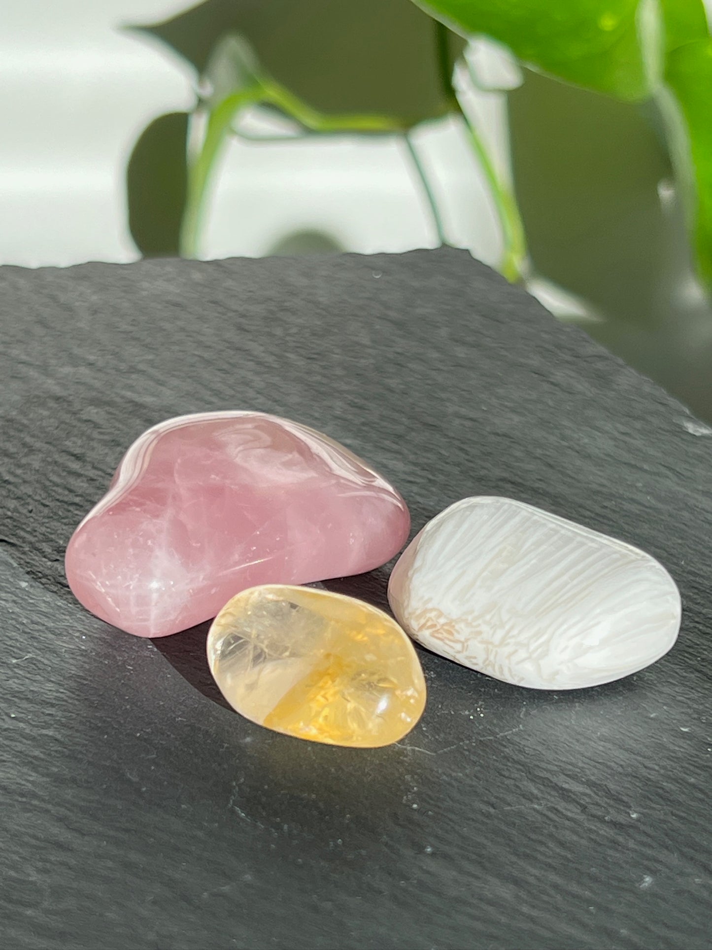 Handpicked Bundle - Scolecite, Golden Healer Quartz, and Rose Quartz