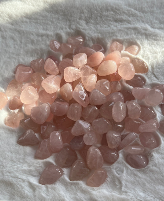 Rose Quartz Tumbles - AAA Grade