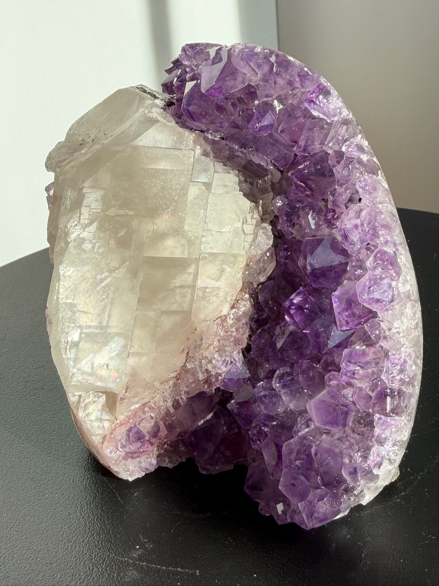 Amethyst Cut Base with Calcite