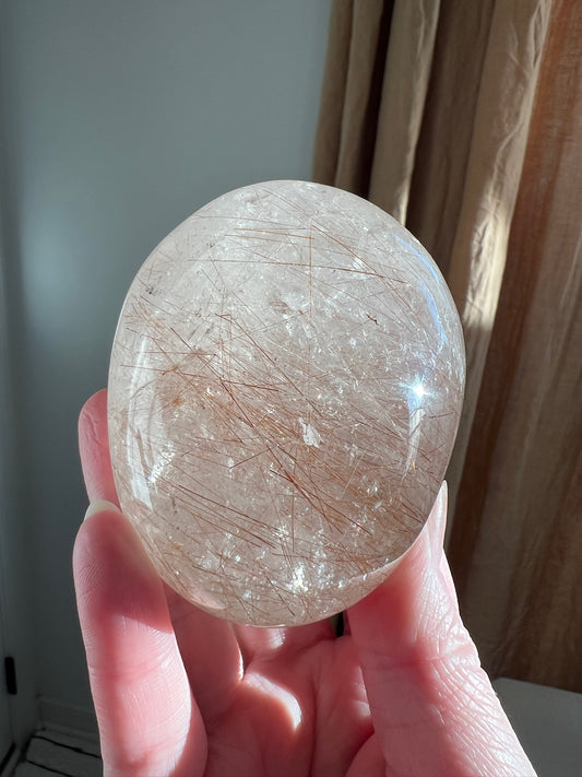 Rutilated Quartz Lens