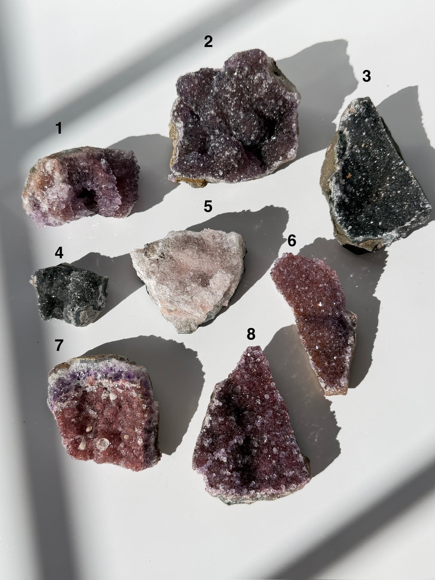 Colorful High Quality Uruguayan Rainbow Amethyst - Variety Lot 1