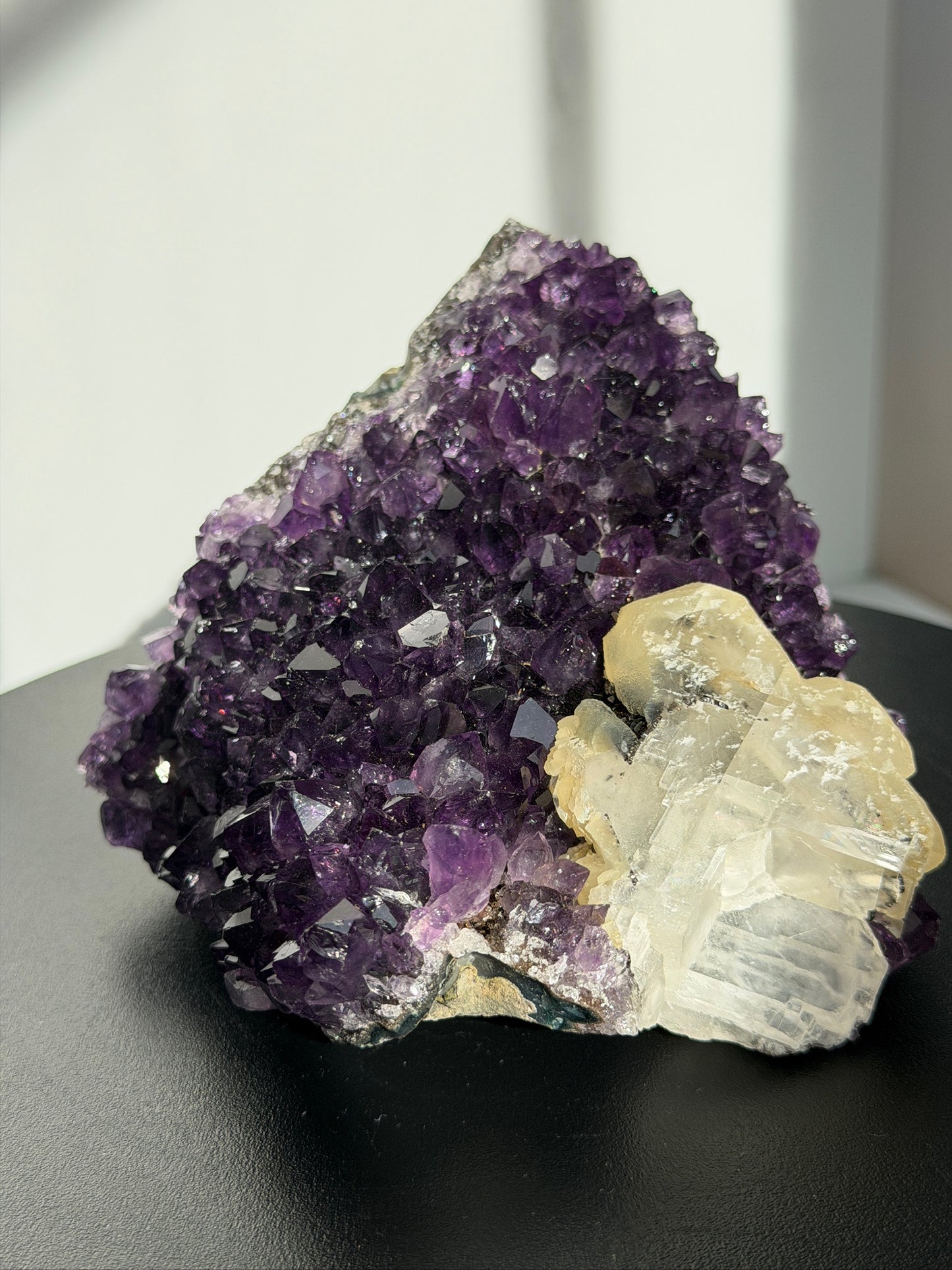 High Grade Amethyst Cluster with Calcite