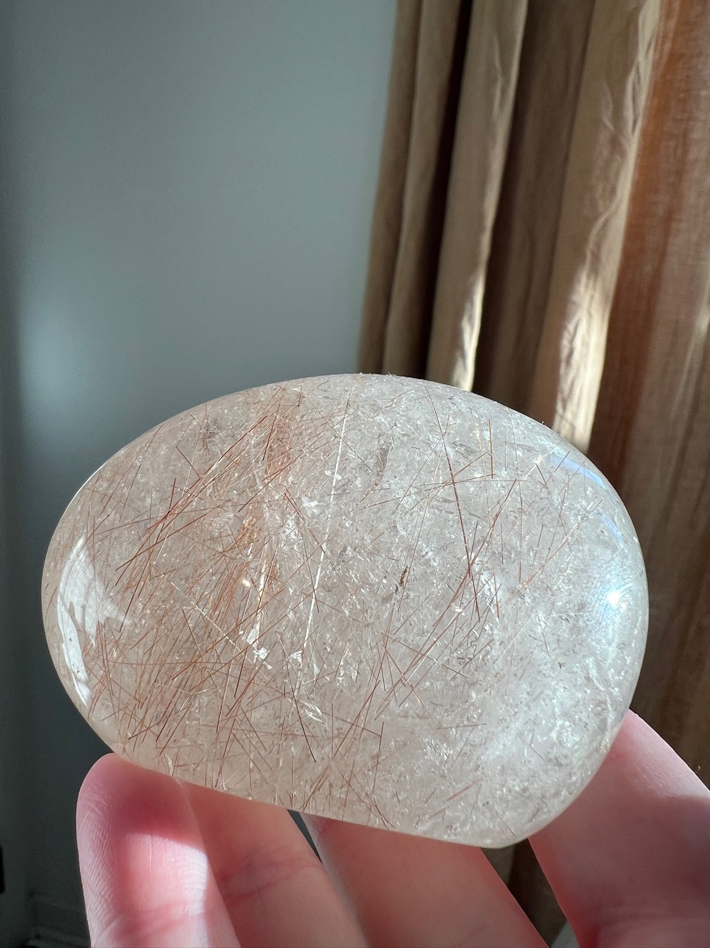 Rutilated Quartz Lens