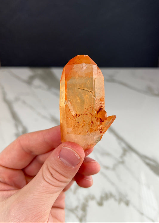 Tangerine Lemurian Quartz Point